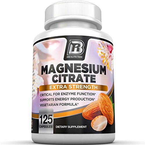Citrato de magnesio de nutrición BRI - 125 cuenta 400 mg por cápsulas vegetarianas - 125 Sevings