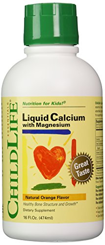 Niño vida calcio/magnesio líquido, sabor naranja Natural botella de plástico, 16-fl. oz. (paquete de 3)