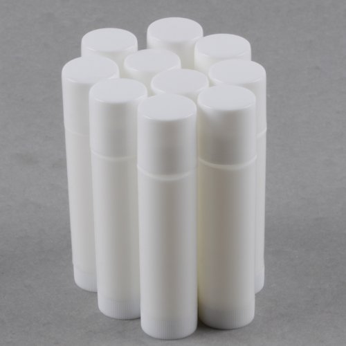 50 contenedores de Tubos Bálsamo labial vacío blanco