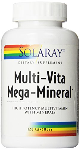 Solaray multi-Vita Mineral Mega multi vitaminas cápsulas, 120 cuenta