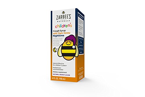 Jarabe para la tos nocturna Naturals infantil de Zarbee, uva, 4 onzas Fl