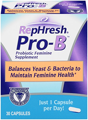 RepHresh Pro-B suplemento probiótico femenino, cuenta 30 cápsulas