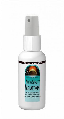 Source Naturals melatonina 1,5 mg NutraSpray, naranja, 2 onzas (paquete de 3)