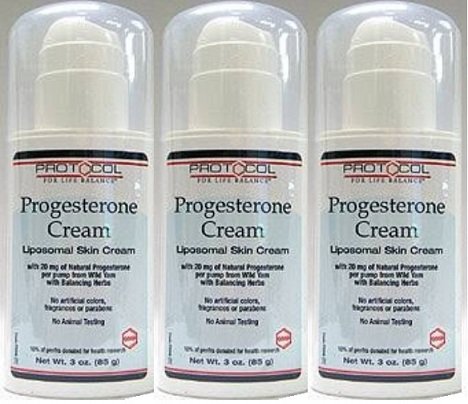 Protocolo de conciliación - crema de progesterona con bomba de 3 oz - 3 Pack