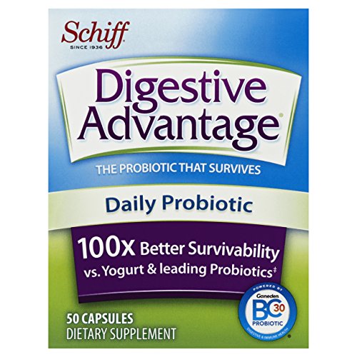Cápsulas de probiótico ventaja digestiva: Conde 50 suplemento una vez al día