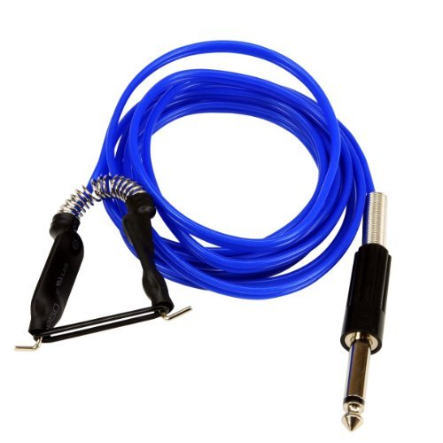 Silicona Premium azul elemento broche de cable 6ft de largo funciona con fuente de alimentación de Mono enchufe del tatuaje