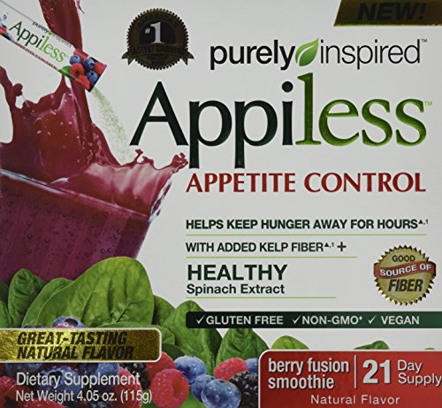 Appiless apetito Berry fusión batido suplemento dietético durante 21 días una fuente de Control
