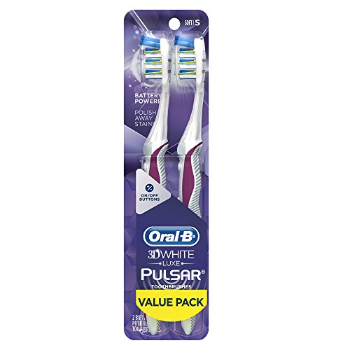 Oral-B Pulsar blanco 3d avanzada Vivid cepillo de dientes suave Twin Pack (los colores pueden variar)