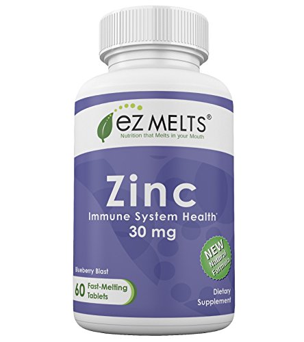 EZ funda Zinc, 30 mg, tabletas de fusión rápidas