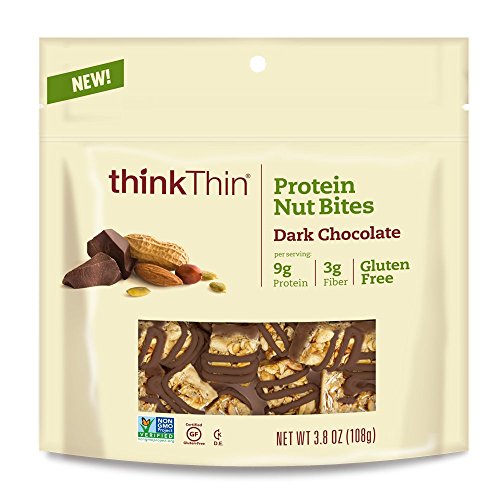 thinkThin proteína tuerca mordeduras, Dark Chocolate, 3,8 onzas