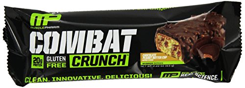 Músculo Pharm Combat Crunch suplemento, Chocolate Peanut Butter Cup, 2.22 oz.-12 cuenta