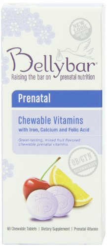 Bellybar vitaminas prenatales masticables, sabor de frutas, 60-Conde