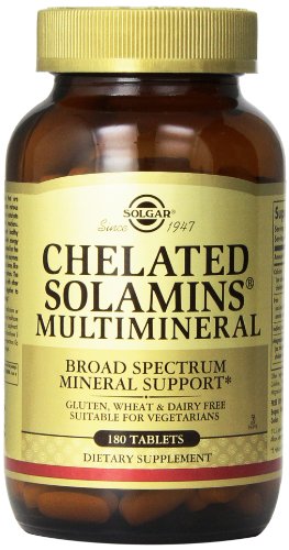Solgar quelado comprimidos de Multimineral Solamins, cuenta 180