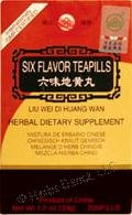 Liu Wei Di Huang Wan (seis sabor Teapills), ct 200, Min Shan