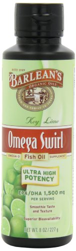 Aceites orgánicos Ultra alta potencia clave Omega remolino de Barlean, limón, 8 onzas
