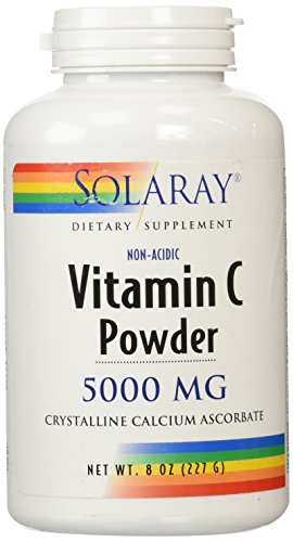 Suplemento cristalino Solaray C no-ácida, 5000 mg, 8 onzas