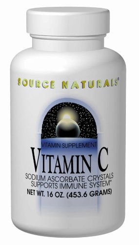 Source Naturals vitamina C ascorbato de sodio cristales, 16 onzas