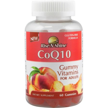 Rise-N-Shine CoQ10 Gummy vitaminas para adultos de los Suplementos Dietéticos, 60 conteo