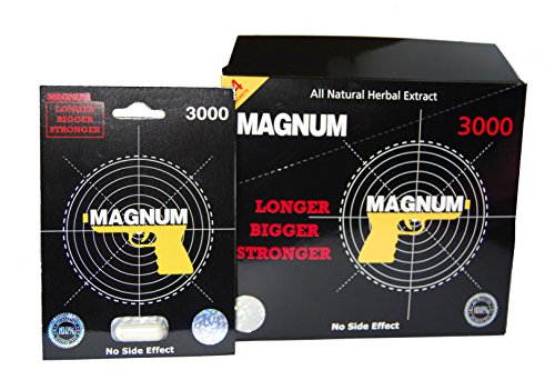 MAGNUM 3000 Premium reforzador Sexual masculino herbario Natural - 100% garantía de devolución del dinero (3 cápsulas)
