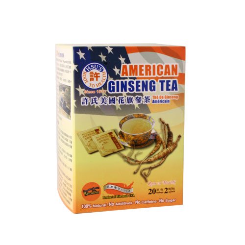 Raíz de Hsu a la salud del té Ginseng americano, 20 bolsitas de té #1036