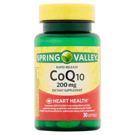 Spring Valley Co Q-10 Cápsulas Blandas suplemento dietético, 200 mg, 30 conteo