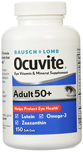 Bausch y Lomb Ocuvite adulto 50 + ojo vitamina y Mineral suplemento - 150 Cápsulas