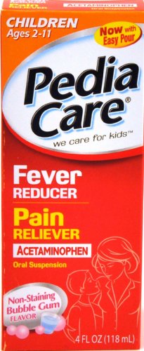 PediaCare niños fiebre reductor para calmar el dolor, 4 onzas de líquido