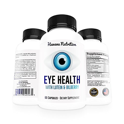 Salud de los ojos con luteína y arándano - vitaminas para la salud de los ojos - cuidado de la visión