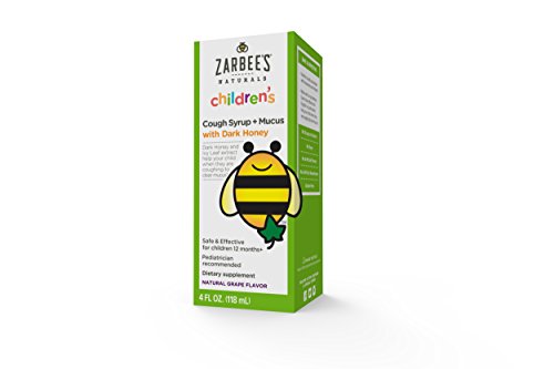 Naturals niños de Zarbee jarabe para la tos, uva + moco alivio, 4 onzas Fl