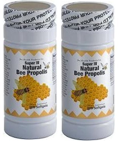 2 x Super III 200 de propóleos de abeja Natural cápsulas / botella buen producto fresco