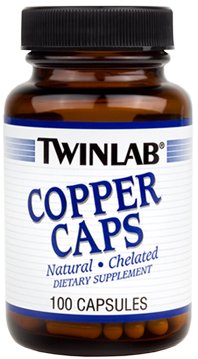 Twinlab cobre 2 mg Caps, 100 hojas