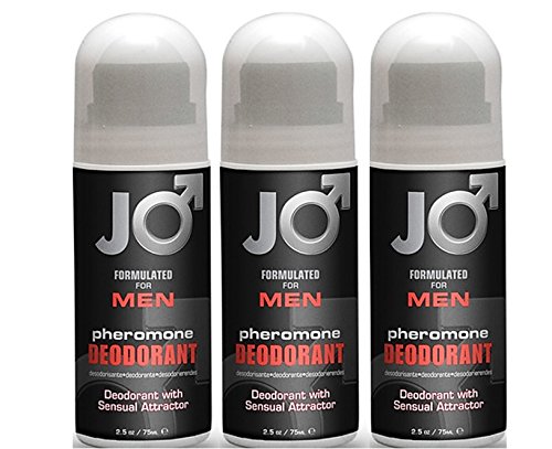 Sistema Jo Pheromone Sensual Roll on desodorante para los hombres: tamaño de 2.5 Oz (paquete de 3)