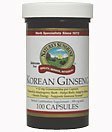 Naturessunshine Ginseng coreano soporta estrés socorro 390 mg 100 cápsulas (paquete de 2)