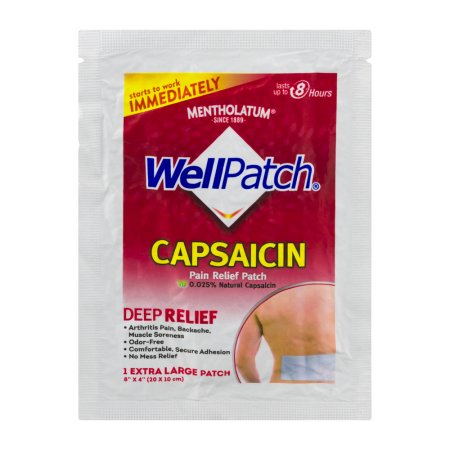 Así Parche para el músculo- Dolor de las articulaciones analgésico tópico W - 0025% de capsaicina alivio del dolor Pad 1 coj