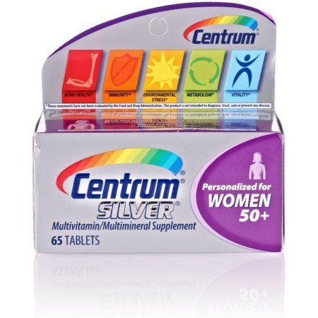 Centrum Las mujeres de plata de 50 comprimidos multivitamínicos 65 ea (paquete de 4)