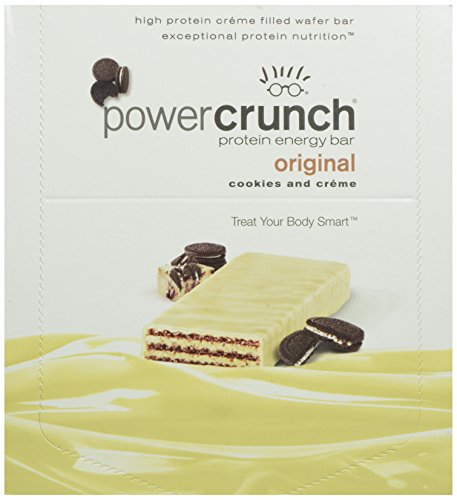 Potencia Crunch proteínas energía Snack, galletas y crema, barras de 1,4 onzas (Pack de 12)