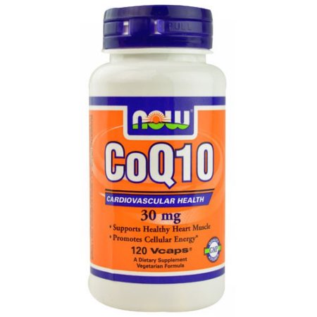 NOW alimentos vegetarianos CoQ10 Salud Cardiovascular, 30 mg, 120 Ct