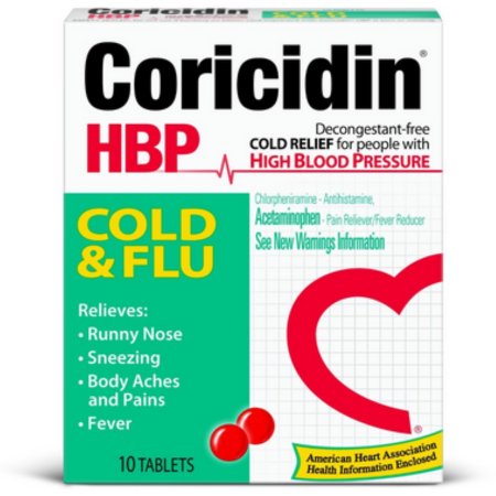 2 frascos de Coricidin HTA resfriado y la gripe comprimidos 10 Cpasulas