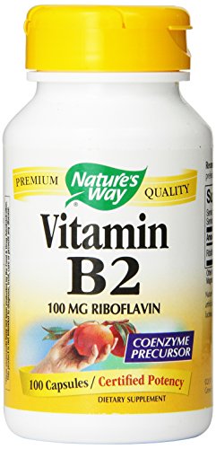 Forma vitamina B2 de la naturaleza, riboflavina 100 mg, 100 cápsulas