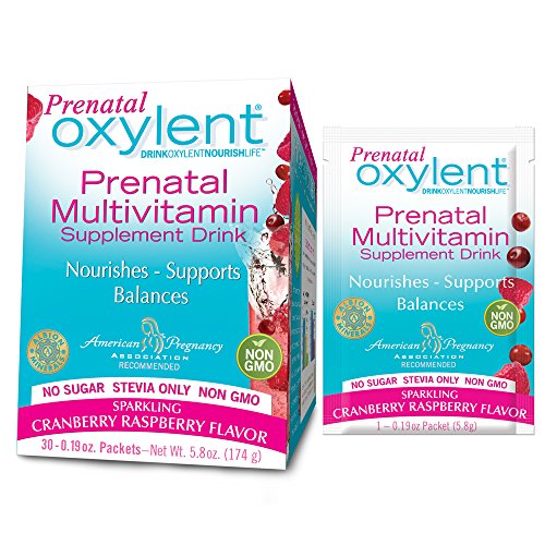 Oxylent prenatal, chispeante arándano frambuesa 30-cuenta (5,8 onzas)