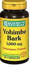 GNN de corteza de Yohimbe 1000 mg 50 Caps, fórmula de rendimiento, fresco buen producto