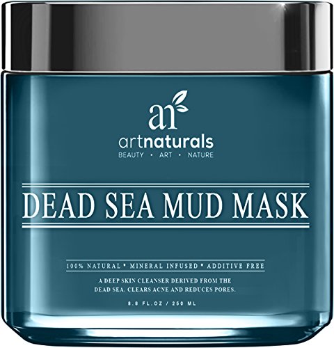 Máscara del fango del mar muerto arte ® Naturals para cara, cuerpo y cabello 8,8 oz, limpiador 100% Natural y orgánica profunda de la piel - elimina acné, reduce las arrugas y los poros - Ultimate Spa calidad - minerales infusión, libre de aditivos