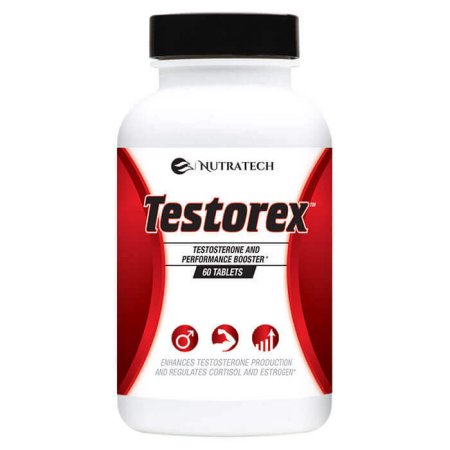 Nutratech Testorex testosterona Booster y el rendimiento aumenta los niveles de prueba, la energía, la masa muscular y acelera la pérdida de grasa.