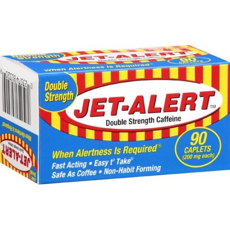 Jet-Alert doblan el nivel de cafeína 20 Capsulas mg, 90 Ct