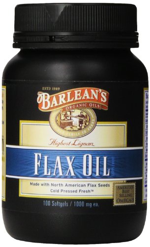 Ea en de Barlean orgánico aceites alta Lignan Flax aceite de cápsulas, frasco de 100 cápsulas, 1000 mg.