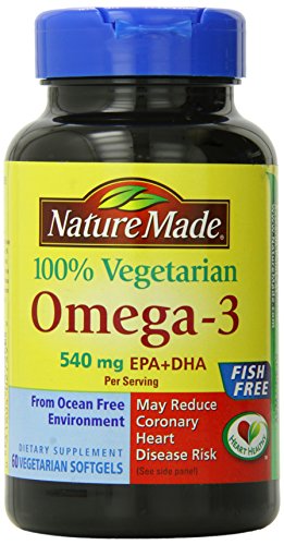 Nature Made Omega 3 cápsulas vegetarianas, 540 mg. cuenta 60