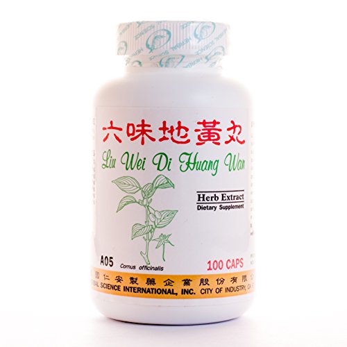 Super 6 riñón tónico suplemento dietético 500mg 100 cápsulas (Liu Wei Di Huang Wan) 100% hierbas naturales