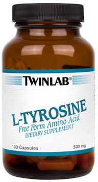 Twinlab L-tirosina 500mg, 100 cápsulas (paquete de 2)