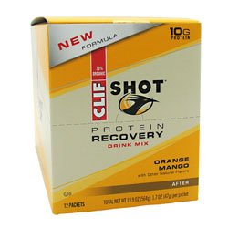 Mezcla de bebida de recuperación tiro CLIFBAR alimentos (caja de 12), naranja/Mango