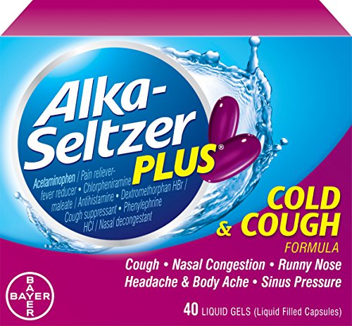 Alka-Seltzer Plus gel líquido frío y tos, cuenta 40